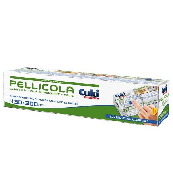 Cuki Professional - 3530131 - Roll pellicola trasparente - con seghetto - 300 mm x 300 m - PVC - Cuki Professional - 100768 - Conf. da 1 Pz.