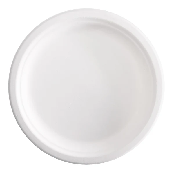 Signor Bio - BPC003BIO125F - Piatto piano monouso - rotondo - diametro 23 cm - canna da zucchero - bianco - Signor Bio - conf. 125 pezzi - 96715 - Conf. da 1 Pz.