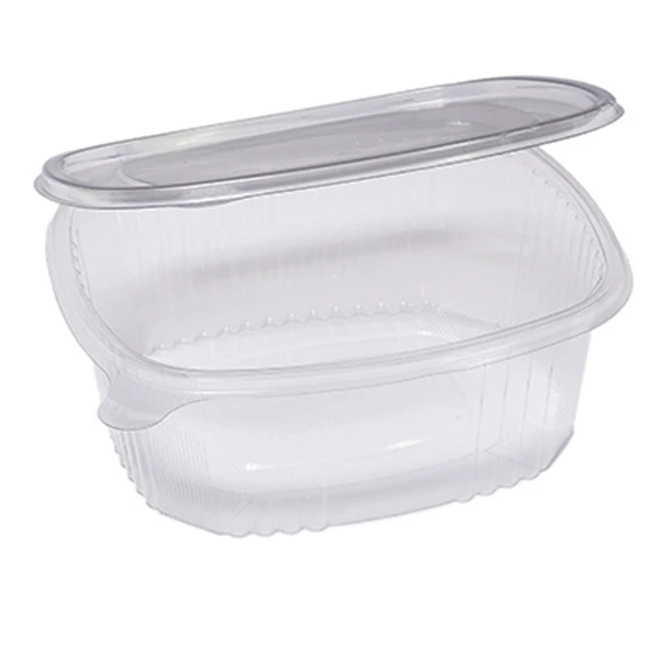 EUROPACK - 1507520002 - Contenitori ovali in PET - con coperchio incernierato - 22,5 x 19,2 x 7,7 cm - Europack - conf. 50 pezzi - 90559 - Conf. da 1 Pz.