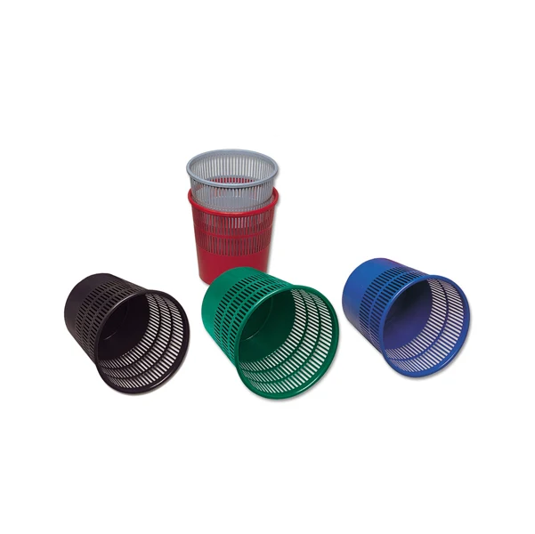METHODO - X851003 - Cestino gettacarte - traforato - altezza 31,5 cm - diametro 30 cm - 15 L - nero - Methodo - 47829 - Conf. da 1 Pz.
