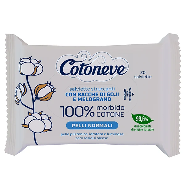 COTONEVE - 3673CV - Salvietta struccante - pelli normali - cotone - Cotoneve - conf. 20 pezzi - 105930 - Conf. da 1 Pz.