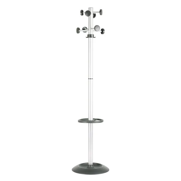 Unisit - APUTO-G - Appendiabiti Totem - con portaombrelli - 8 posti - 175 x 39 cm - grigio-nero - Unisit - 58096 - Conf. da 1 Pz.