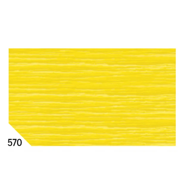 REX SADOCH - KR363-570 - Carta crespa - 50 x 250 cm - 48 gr - giallo 570 - Rex Sadoch - conf. 10 rotoli - 46549 - Conf. da 1 Pz.