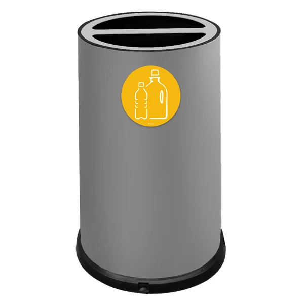 STILCASA - 992-G - Contenitore tondo per raccolta differenziata - 2 scomparti - 100 L - grigio - Stilcasa - 102092 - Conf. da 1 Pz.