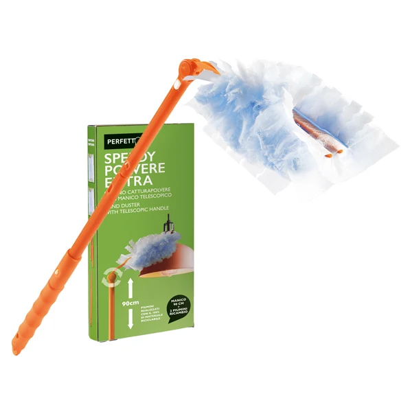 PERFETTO - 12841 - Piumino Speedy polvere - manico allungabile + 2 ricambi - Perfetto - 99819 - Conf. da 1 Pz.