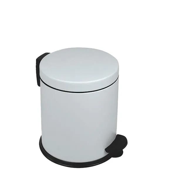 Medial - 913051 - Pattumiera a pedale New Bin Basic - 5 L - metallo verniciato - bianco - Medial - 99694 - Conf. da 1 Pz.