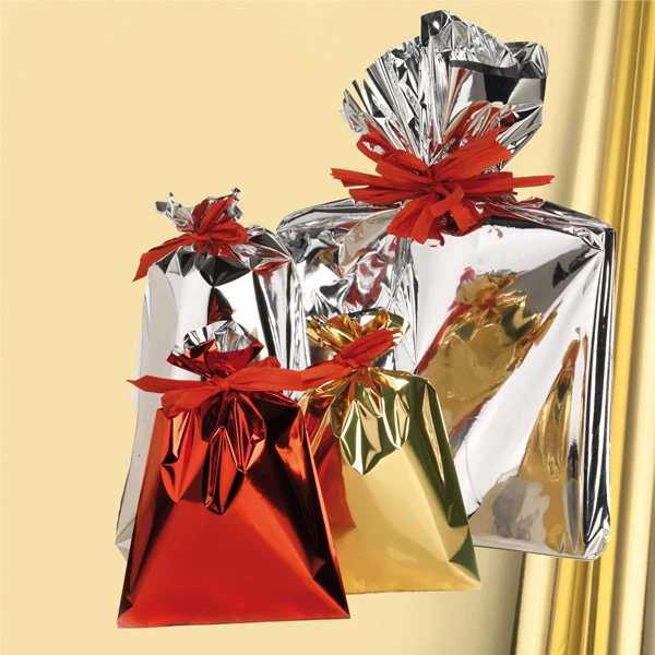 PNP - U-814ARRY9PAD - Busta regalo - senza patella adesiva - 50 x 75 cm - 30 micron - PPL - metal lucido - oro - PNP - conf. 25 pezzi - 99285 - Conf. da 1 Pz.