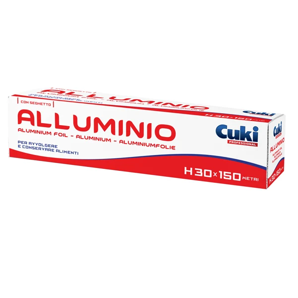 Cuki Professional - 3930015 - Roll alluminio - astuccio con seghetto - H 30 cm x150 mt - Cuki Professional - 90015 - Conf. da 1 Pz.