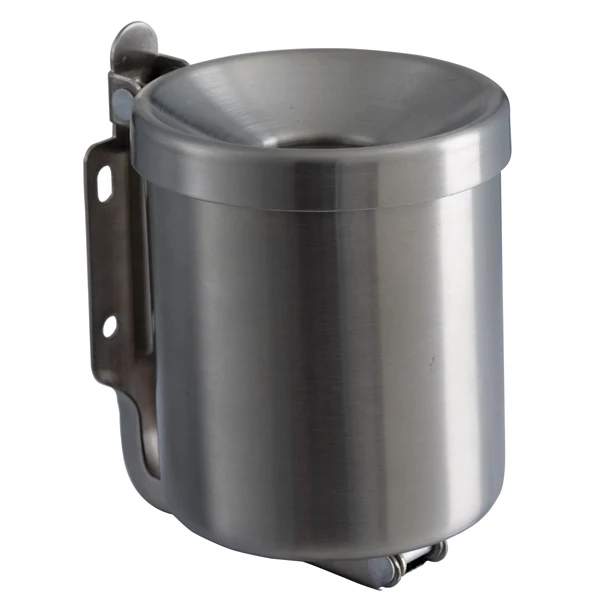 Medial - 106001 - Posacenere murale Nido - diametro 13,5 cm - H 11 cm - 0,5 L - acciaio inox - Medial - 89990 - Conf. da 1 Pz.
