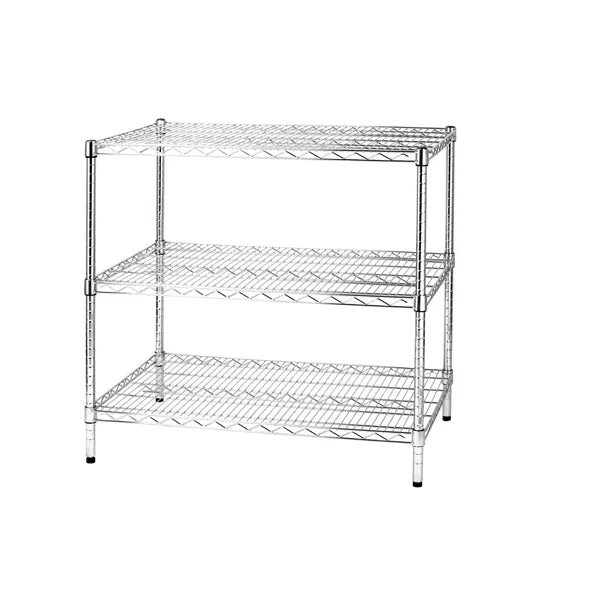 SERENA GROUP - 3X609090 - Kit scaffale Archimede - 3 ripiani - 60 x 90 x 90 cm - acciaio cromato - Serena Group - 77016 - Conf. da 1 Pz.