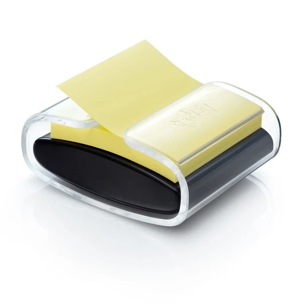 POST-IT - 7100039516 - Dispenser Pro nero + 1 Post-it Super Sticky Z Notes - PRO-B-1SSCY-R330 - 76 x 76 mm - giallo Canary - Post-it - 74000 - Conf. da 1 Pz.