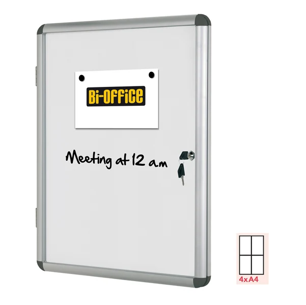 BI-OFFICE - VT610109150 - Bacheca per interni - fondo bianco magnetico - 4 fogli A4 - verticale - Bi-Office - 67804 - Conf. da 1 Pz.