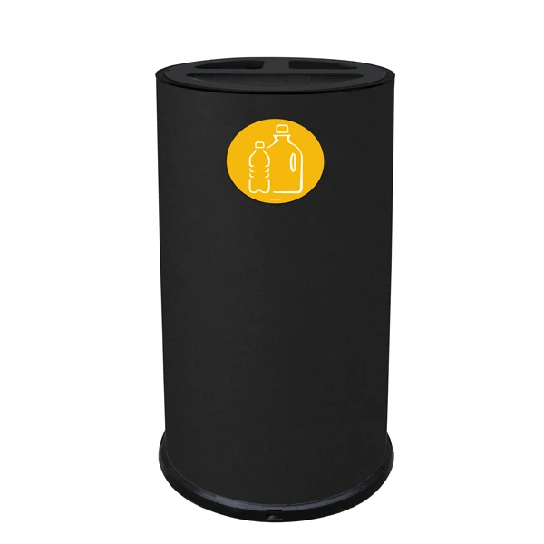 STILCASA - 873-N - Contenitore tondo per raccolta differenziata - 3 scomparti - 70 L - nero - Stilcasa - 102087 - Conf. da 1 Pz.