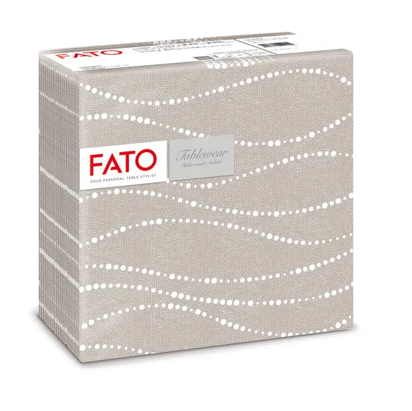 FATO - 88446600 - Tovagliolo linea AirLaid - carta - 40 x 40 cm - perla - tortora - Fato - conf. 50 pezzi - 91368 - Conf. da 1 Pz.