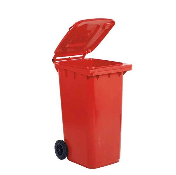 Mobil Plastic - 1-240-5-ROB - Bidone carrellato per raccolta differenziata - 240 L - rosso - Mobil Plastic - 91124 - Conf. da 1 Pz.