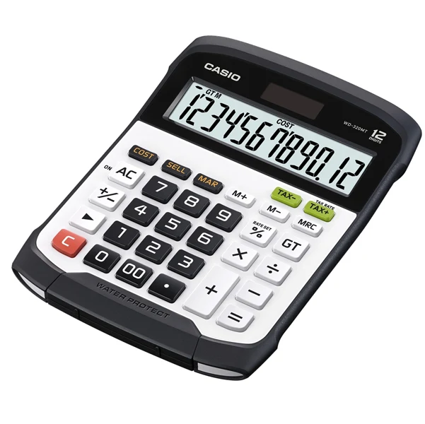 CASIO - WD-320MT-W-EC - Calcolatrice da tavolo WD-320MT - 12 cifre - waterproof - Casio - 77556 - Conf. da 1 Pz.