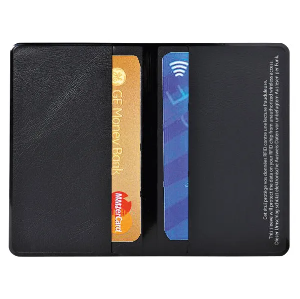 EXACOMPTA - 5402E - Portadocumenti RFID Hidentity Doppio per bancomat-carta di credito - PVC - 9,5 x 6 cm - nero - Exacompta - 77465 - Conf. da 10 Pz.