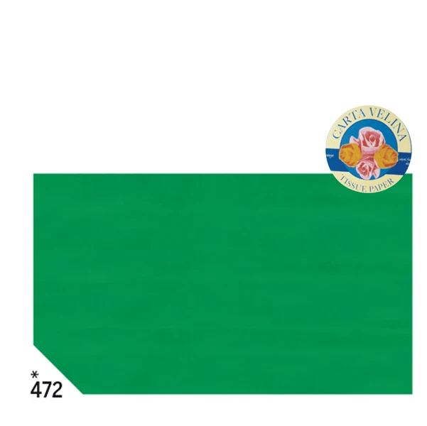 REX SADOCH - KV106472 - Carta velina - 50 x 70 cm - 20 gr - verde prato 472 - Rex Sadoch - busta 26 fogli - 67641 - Conf. da 1 Pz.