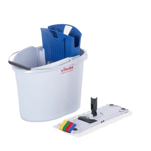 VILEDA - 133854 - Kit UltraSpeed Mini - secchio da 10 L con strizzatore + mop + telaio 34 cm - mix di prodotti in omaggio inclusi - Vileda - 64296 - Conf. da 1 Pz.