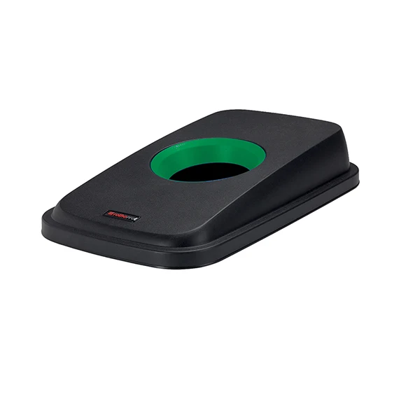 ROTHO - F800035 - Coperchio per cestino SELECTO - con foro - nero-verde - Rotho - 105889 - Conf. da 1 Pz.