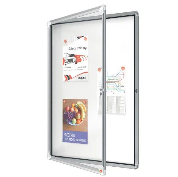 NOBO - 1902560 - Bacheca per interni - fondo magnetico bianco - 9 fogli A4 - verticale - Nobo - 61698 - Conf. da 1 Pz.