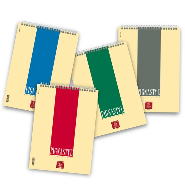 PIGNA - 02156281R - Blocco Pignastyl spiralato - A4 - 210 x 297mm - 80gr - 60 fogli - 1 rigo - Pigna - 57226 - Conf. da 10 Pz.