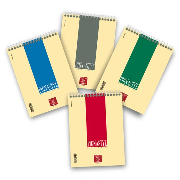 PIGNA - 02156275M - Blocco Pignastyl spiralato - A5 - 150 x 210mm - 80gr - 60 fogli - 5mm - Pigna - 57225 - Conf. da 10 Pz.