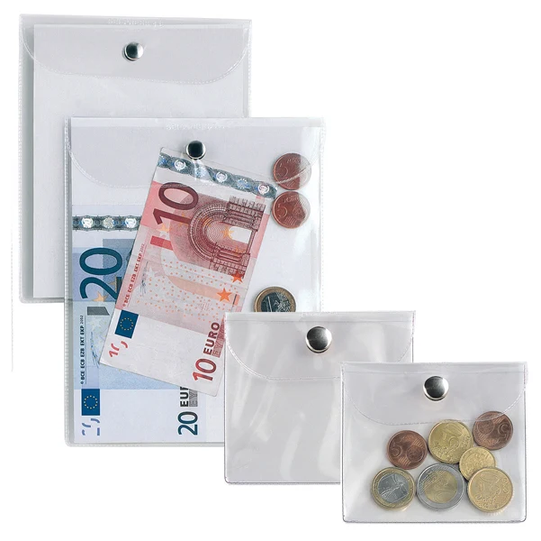SEI ROTA - 441215 - Busta con bottone Press 4E - PVC - 12 x 15,5 cm - trasparente - Sei Rota - 46762 - Conf. da 1 Pz.