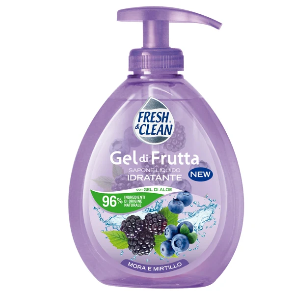Fresh&Clean - 7-1197 - Sapone Gel - liquido - mora-mirtillo - 300 ml - Fresh&Clean - 94261 - Conf. da 1 Pz.