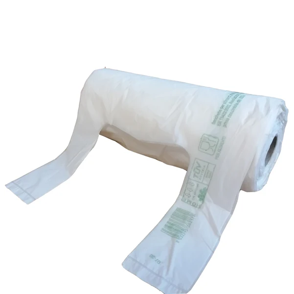 No Brand - G1D460R - Shoppers Mini - 22x50 cm - mater-bi - bianco - rotolo 200 pezzi - 91322 - Conf. da 12 Pz.