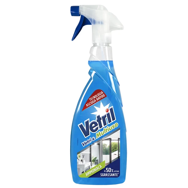 VETRIL - M2306 - Vetril vetri e multiuso - con ammoniaca - trigger da 650 ml - Vetril - 75106 - Conf. da 1 Pz.