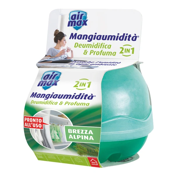 AIR MAX - D0122 - Kit Mangiaumidità 2 in 1 Deo Brezza Alpina - 40 gr - Air Max - 49264 - Conf. da 1 Pz.
