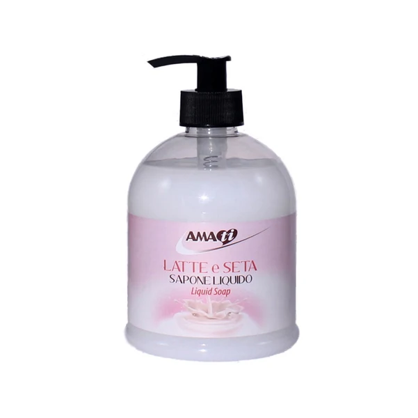 Amati - 112306001196 - Sapone liquido - in dispenser - 500 ml - latte & seta - Amati - 90530 - Conf. da 1 Pz.