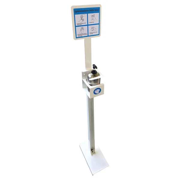 METALPLUS - 5015-2 - Piantana da terra porta dispenser da 500ml - max Ø 80mm - Metalplus - 90400 - Conf. da 1 Pz.