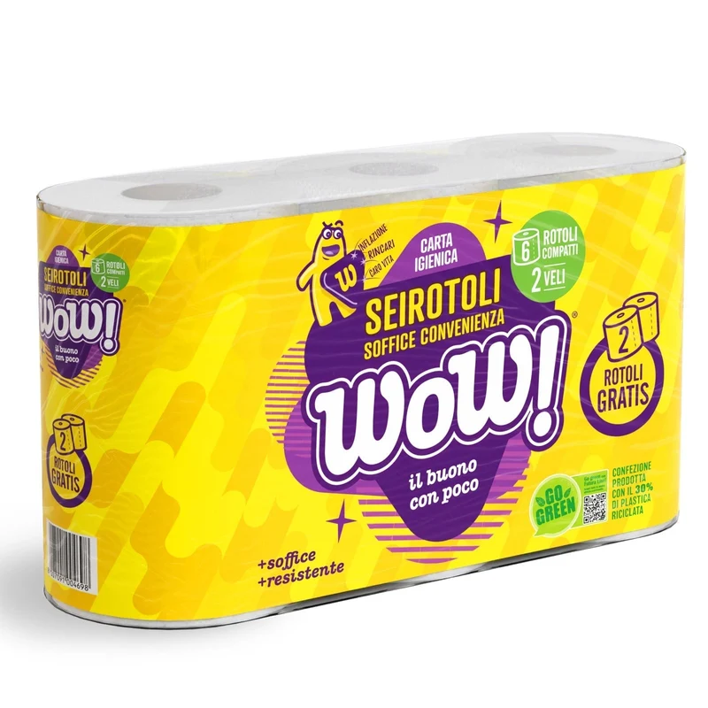 Carta igienica doppio velo 6rotoli WOW
