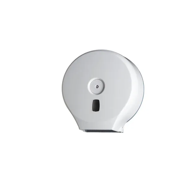 Medial - 104001 - Dispenser carta igienica Basica rotolo Mini Jumbo - 28,2 x 12 x 29,4 cm - rotolo diametro 23 cm - bianco - Medial - 67488 - Conf. da 1 Pz.