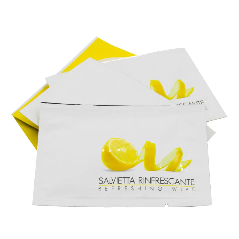 Salviette Monouso Rinfrescanti al Limone, 130x170mm