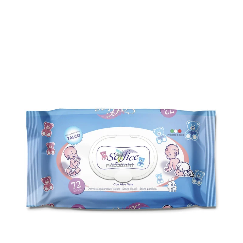 Salviette per l’igiene dei bambini senza parabeni con olio di talco