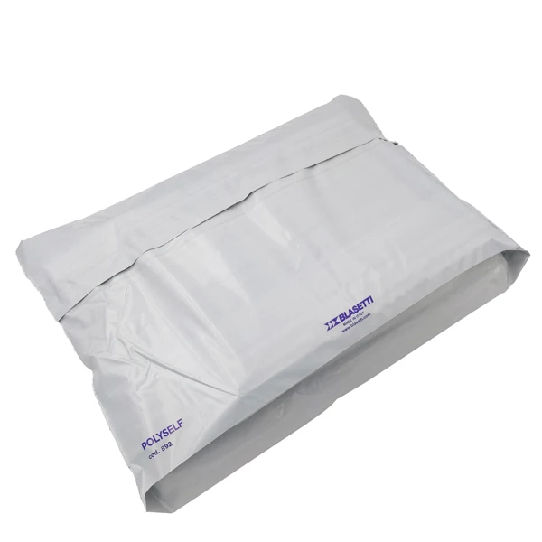 BLASETTI - 0892 - Busta Polyself - per corrieri - con soffietto - A3 - 32 x 48 x 10 cm - PE - bianco-grigio - Blasetti - conf. 100 pezzi - 94424 - Conf. da 1 Pz.