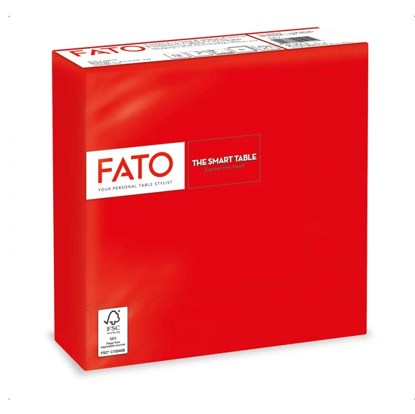 FATO - 82621700 - Tovagliolo - carta - 33 x33 cm - 2 veli - rosso - Fato - conf. 50 pezzi - 91348 - Conf. da 1 Pz.