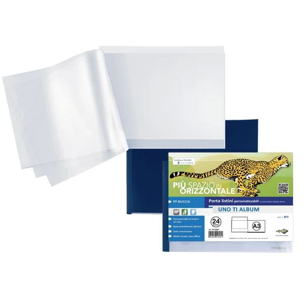 SEI ROTA - 55422407 - Portalistini personalizzabile Uno TI - 42x30 cm (album) - 24 buste - blu - Sei Rota - 48108 - Conf. da 1 Pz.
