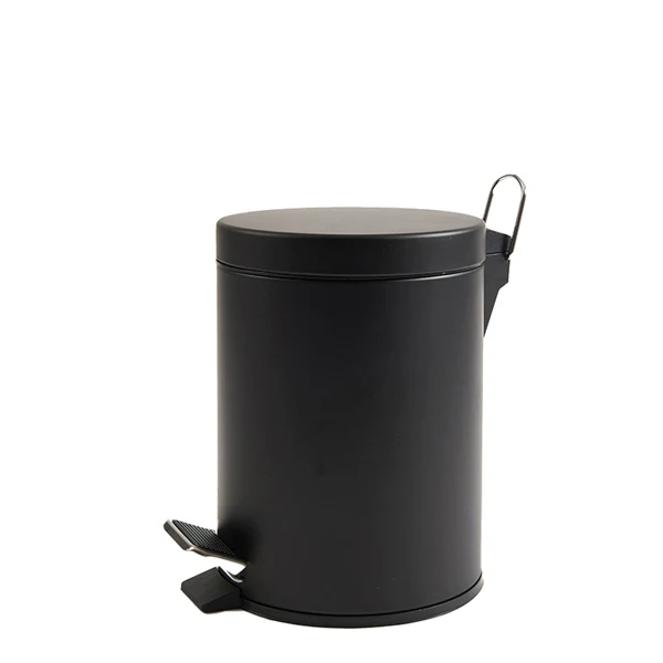 PERFETTO - 0445C - Pattumiera Premium - con pedale e vaschetta - 3 L - nero satinato - Perfetto - 99967 - Conf. da 1 Pz.