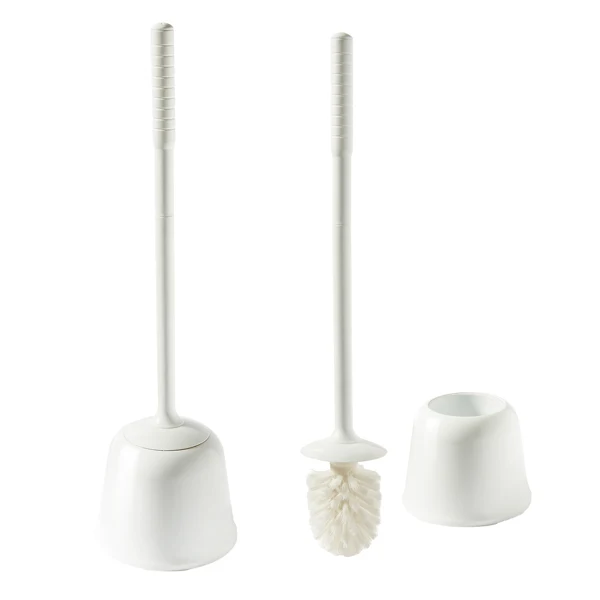 PERFETTO - 12806 - Portascopino Oronzo - con manico extralungo 54 cm - bianco - Perfetto - 99960 - Conf. da 1 Pz.