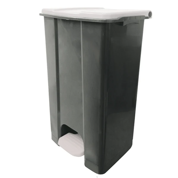 Medial - 912870 - Contenitore mobile Ecoconti - a pedale - 80 L - plastica riciclata - grigio-bianco - Medial - 97428 - Conf. da 1 Pz.