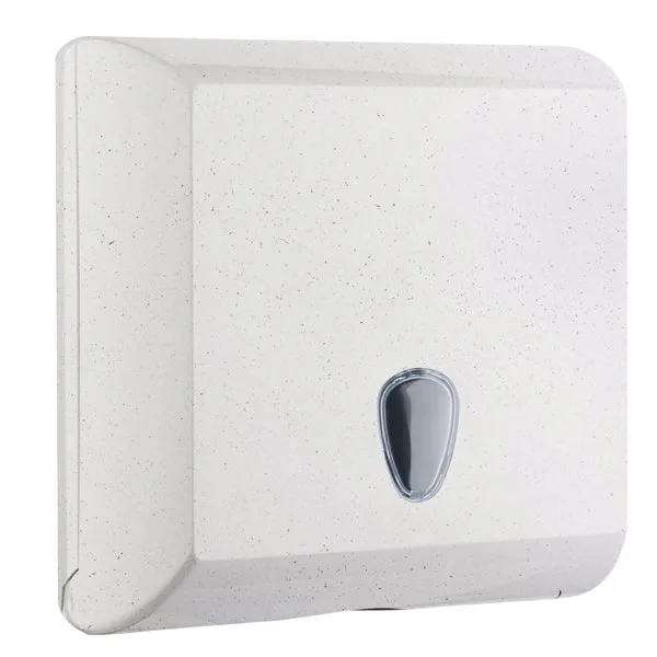MAR PLAST - A70821WD - Dispenser asciugamani Woodplastic - piegati a V e Z - 30 x 13,6 x 29 cm - 500 fogli - bianco - Mar Plast - 96760 - Conf. da 1 Pz.