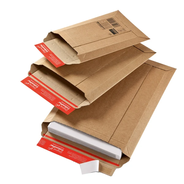 COLOMPAC - CP010.03 - Busta a sacco - in cartone - chiusura autoadesiva - A4 - 215 x 300 x 50 mm - avana - Colompac - 93675 - Conf. da 20 Pz.