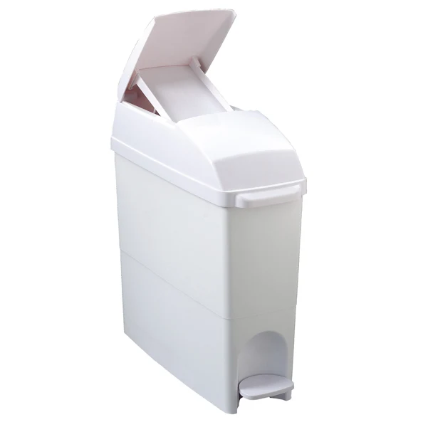 Medial - 104081 - Cestino igienico a pedale - 17x43x48 cm - coperchio blocca sacco - 18 L - bianco - Medial - 82587 - Conf. da 1 Pz.