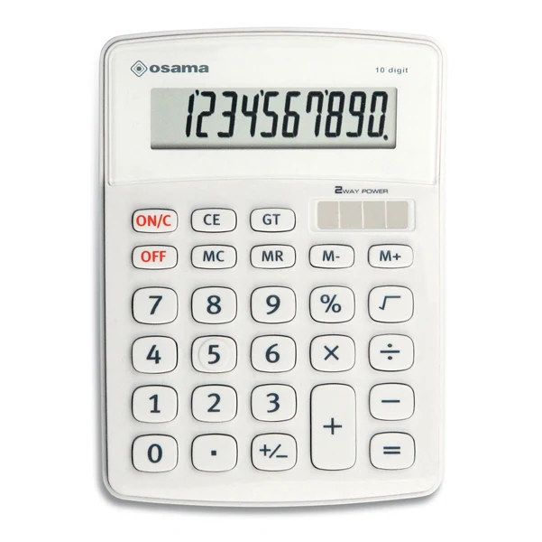OSAMA - OS 502-10 BI - Calcolatrice da tavolo OS 502 - 10 cifre - bianco - Osama - 80342 - Conf. da 1 Pz.