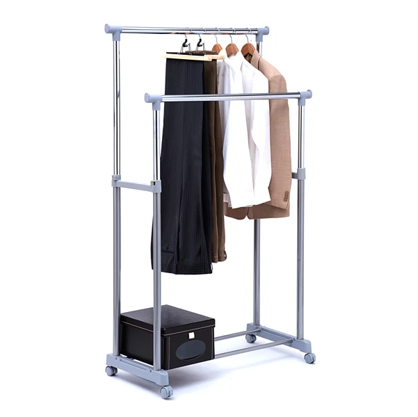 SERENA GROUP - AC9002GR - Stender appendiabiti AC9002 - doppio - 90 cm - grigio-cromo - Serena Group - 74267 - Conf. da 1 Pz.