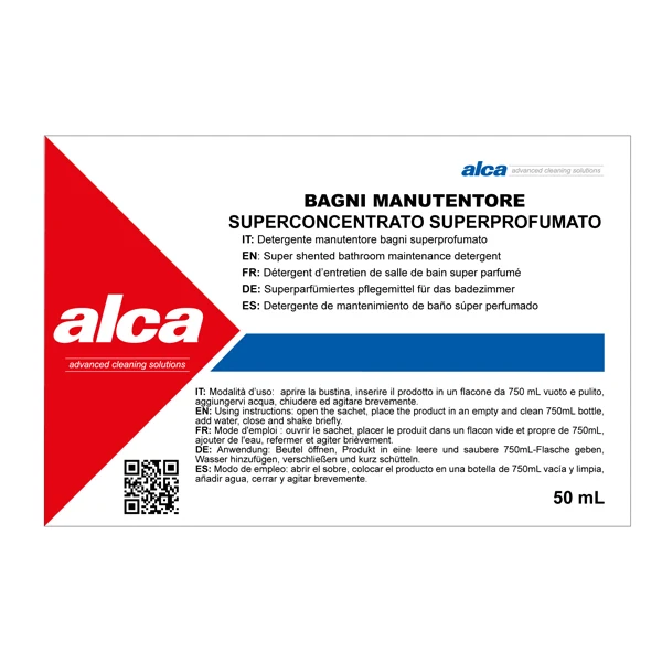 ALCA - ALC1039 - Manutentore Bagni Linea Monodose - superprofumato - Alca - bustina da 50 ml - 74158 - Conf. da 1 Pz.